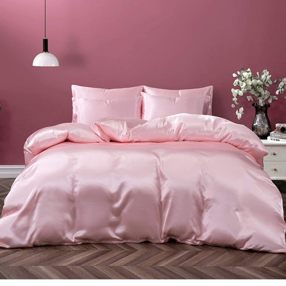 Luxury 5 Pieces Satin Silk Duvet Cover Queen Size